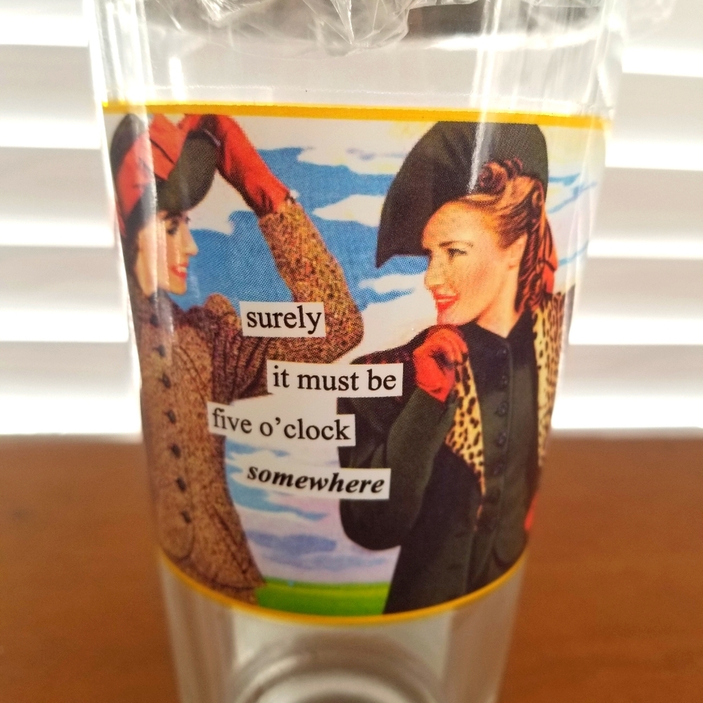 Nwt Sassy Retro Style 9" Glass Cocktail Shaker